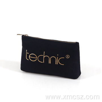 Foil letters print black pen bag makeup bags